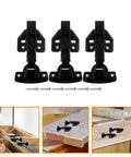 Stainless Steel Self Closing Cabinet Hinge Set Concealed Full Overlay Design For Kitchen Cabinets Replacement Hinges With Damage Free Operation 3 Pack For Home Use displayed with screws and installation scenes