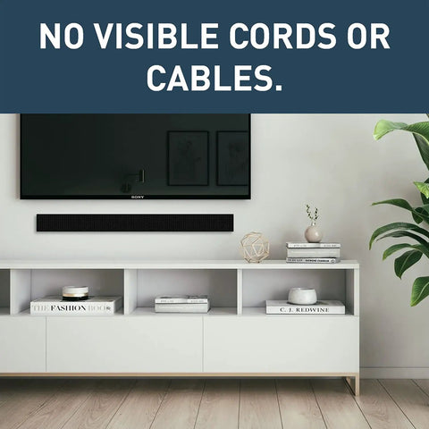 In Wall TV Power And Soundbar Grommet Kit With Mounting Brackets 54 Inch Power Harness 6 Foot Cord Fish Tape Sheet Rock Saw Round Hole Saw And Splitter Cord For Clean Cable Management And Hide Cords White One Pair