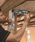 No Sweat Heavy Duty Digital Angle Finder Miter Calculator Protractor Level Memory Lock Illuminated in use by builder
