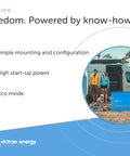 Promotional image featuring a couple standing by a van with a 12V DC To 120V AC Pure Sine Wave Inverter 1200VA in an off-grid setting.