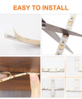 Dope Warm White LED Strip Lights 120 LEDs Per Meter, 1000 Lumens shown easy to cut and install for under cabinet use
