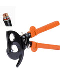 Heavy Duty Ratcheting Cable Cutter Tough As Nails Spring Steel Blades With Killer Grip Handles Quick Release Lever for wire cutting.