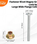 Peterbilt 379 Compatible Huck And Collar Lock Bolt Kit With Magna Grip Bolts 3/16 In showing bolt and wide flange collar