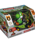 Official Licensed Mario Kart Pipe Kart Yoshi 1 to 18 Scale RC Car in packaging with 2.4 GHz ready to run and LiFePO4 battery