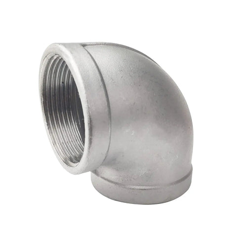 2 Inch Female Threaded Elbow Fitting NPT Stainless Steel 304 90 Degree Angled Pipe Elbow