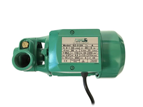Heavy Duty 1/2 HP Electric Water Pump For Continuous Industrial Use, Fast Water Transfer, Suction Lift Up To 20 Feet, side view