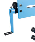 Close-up of a Sheet Metal Bead Roller Machine 1.2mm Manual Bead Rolling Tool with handle and gear mechanism.