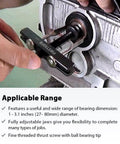 Crankshaft And Camshaft Seal Remover Puller Set With Two Pairs Of Hooks Four Point Six Inch Long And Two Point Eight Seven Inch Short Hooks Easy Fit Pro Grade Crank Seal Tool in automotive repair use