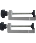 Adjustable Aluminum Clamp For Table Guide And Woodworking, Rock Solid Grip For Stable, Accurate Cuts, side view of clamps on white