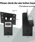 Mofeez Outdoor 4x4 compound angle brackets, set of 4, black metal mounting brackets for deer stands