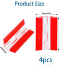 Set Of 4 Clear Acrylic Piano Hinges Self Adhesive For Cabinets And Drawers, Diy Furniture Projects, Display Stands, 65x40 Mm, 275 Degre