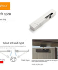 Adjustable Bedroom Door Closer with Damping Buffer and Quiet Hydraulic Mechanism for a Smooth Soft Close Invisible Operation and Reliable Everyday Door Control for Home Use, white color, left open