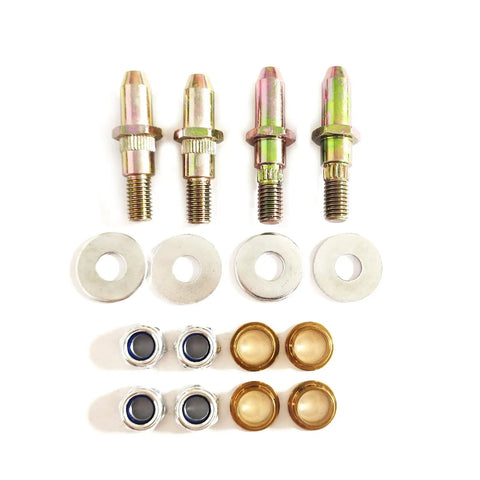 Door Hinge Pin And Bushing Repair Kit For 1999 2000 2001 2002 2003 2004 2005 2006 2007 Chevy Silverado GMC Sierra SUVs with pins, bushings, washers, nuts
