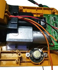 Badass Heavy Duty Full Metal Rotary Slewing Motor Upgrade For 1550 RC Construction Gear showing internal motor and circuit board.