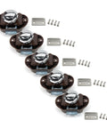 Premium Zinc Alloy Push Button Cabinet Latches For Rv Cupboard And Van Storage 5 Pack with screws and mounts.