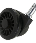 Heavy Duty Office Chair Caster Wheels Set Of 5 Universal Fit, close-up view of a single wheel showing precision ball bearing and durable stem.
