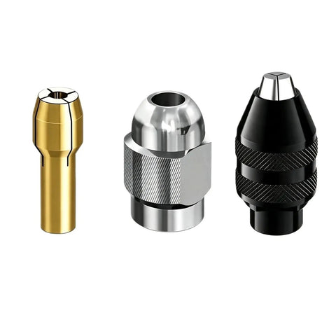 High Performance Keyless Collet Set For 0.8 To 3.2mm Bits Secure Brass Hold Fits Most Rotary Tools Perfect For Grinding Engraving And Polishing Tasks