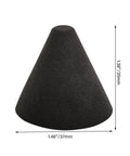 Piezo Trigger Cone For Electronic Drums 1.38x1.46 Inches Black Pack Of Five, showing cone dimensions and black elastic material