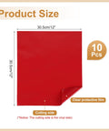 Matte Metallic Vinyl Sheets 10 Pack 12 By 12 Inches Self Adhesive For Cutting Machines And Car Decals Dark Red Waterproof Durable