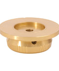 2 Pack Built Tanklike Cnc Aluminum Pointer Knobs With Killer Knurled Grip For Stereo Amplifier And Digital Volume Dial giving smooth adjustment view of a gold aluminum knob.