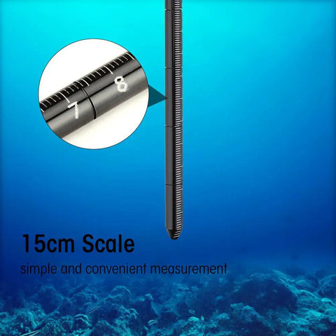 Heavy Duty Diving Pointer Stick For Scuba Signaling Aluminum Alloy Lobster Style Underwater Noise Maker with 15cm scale