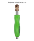Straight Air Chuck Tire Inflator Deflator With Handle Sealed Ball Inflation Chuck For One Quarter Inch NPT Fittings Up To 150 PSI