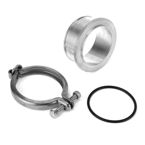 V Band Flange Clamp For Turbo Upgrades Aluminum Fitting For HX35 HX35W HX40W with O-ring and fitting components