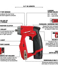 Real Deal Brushless Cordless Drill Driver Installation Kit With 12V Battery Rig featuring flat top design and magnetic bit holder.