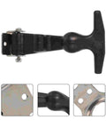 Beefy Heavy Duty Rubber Latch Set With Stainless Steel T Handle Draw Latches, universal fit, shown in four detailed views.