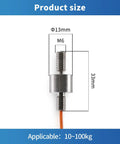 Compact Pull Rod Load Cell Sensor For Tension And Compression Ultra Precise 0.2% Accuracy 0-10 kg Range Small Footprint And Easy Mount For Scales And Tests In Tight Spaces, M6, 33mm