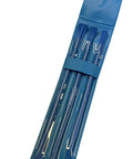 Pro Grade Mini Joint Sealant Spatula Tooling Kit featuring blue double ended spatulas in a neat carrying case.