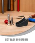 Boat Shape Chair Foot Pads With Screws, U Shaped Floor Protectors on wooden surface with tools in background