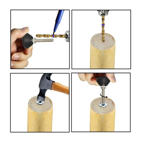 Step-by-step installation of Adjustable Leveling Feet With Screws Swivel Furniture Leg Set Of 4 40mm Base M8x50mm Height Adjustable