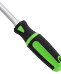 Close-up of ergonomic handle on 90T 1/4 Inch Drive Ratchet With Reversible Flex Head And Ergonomic Handle For Auto Repairs Heavy Duty Chrome Finish