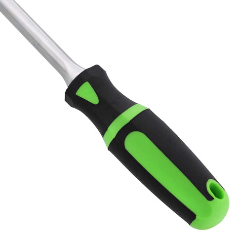 Close-up of ergonomic handle on 90T 1/4 Inch Drive Ratchet With Reversible Flex Head And Ergonomic Handle For Auto Repairs Heavy Duty Chrome Finish