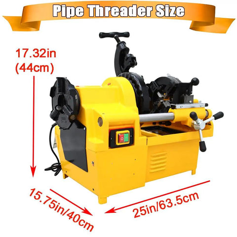 Heavy Duty 220 Volt Electric Pipe Threader Machine Real Workhorse For Cutting And Threading One Half To Two Inch Pipes With Self Oiling System For Quick Pro Jobs
