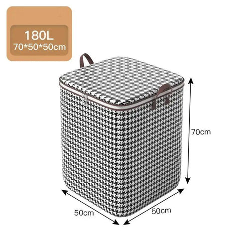 Clutter Buster 180 Liter Clothes Storage Bins With Heavy Duty Zippered Top, Non Woven Moving Totes That Handle Bulky Blankets And Pillows Like A Total Boss