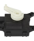 Heavy Duty HVAC Ac Blend Air Door Actuator For Nissan Sentra Juke Leaf And Cube 2009 To 2019 showing black plastic body and white lever.