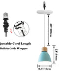 Kiven Instant Light Conversion Kit for 4/5/6inch Hole, Metal Farmhouse Lighting with adjustable cord length, 6.3" shade.