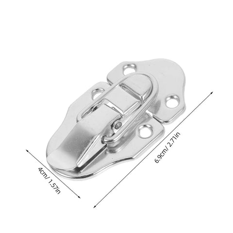 Vintage Metal Toolbox Lock Hasp Latch Set With Screws 6 Piece Small Cabinet Lock For Jewelry Boxes 6.9cm dimension