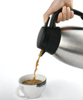 Stainless Steel Triple Layer Vacuum Insulated Carafe Dispenser Keeps Coffee Tea And Water Piping Hot Up To 12 Hours pouring coffee