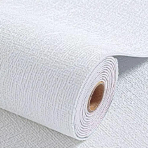 Kick Back The Chill With Prime Thermal Wallpaper For Cold Walls Peel And Stick Heat Blocking Wall Covering roll with textured clean white look.