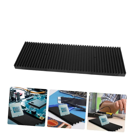 Two Piece Antistatic Bar Rack With Split Tray Lid For PCB Relays And ESD Straps Durable High Capacity Circuit Board Organizer