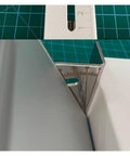 Detailed close-up of angle positioning bracket on Heavy Duty 125 Cm Acrylic Bender Machine for precise work.