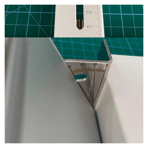 Detailed close-up of angle positioning bracket on Heavy Duty 125 Cm Acrylic Bender Machine for precise work.