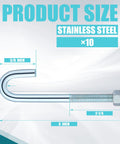 J Bolt With Nut 3/8 Inch 16 Coarse Thread 5 Inch Galvanized Steel Concrete Anchors For Wood And Concrete Projects diagram