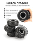 Amphibious RC Car For Land And Water With 1 To 16 Scale Four Wheel Drive Beast Mode Monster Truck tires showing strong grip tread