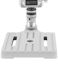 Base of Compact 340W Electric Bench Drill Press With Precision Depth Gauge, 3 Speed Variable Control, Portable Stand.