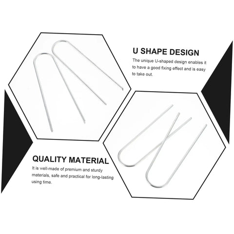 Heavy Duty Galvanized U Shaped Ground Stakes Pack Of 50 For Garden Membranes And Outdoor Fixes Durable Nails With Beveled Ends