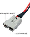 1.15 Ft 10 AWG Battery Cable Quick Connector With O Ring And Fuses For Battery Power Transfer 600V 50A Heavy Duty Cable With Fuse And SB50 Lead Plug For Quick Connections flame-retardant housing, built-in shrapnel